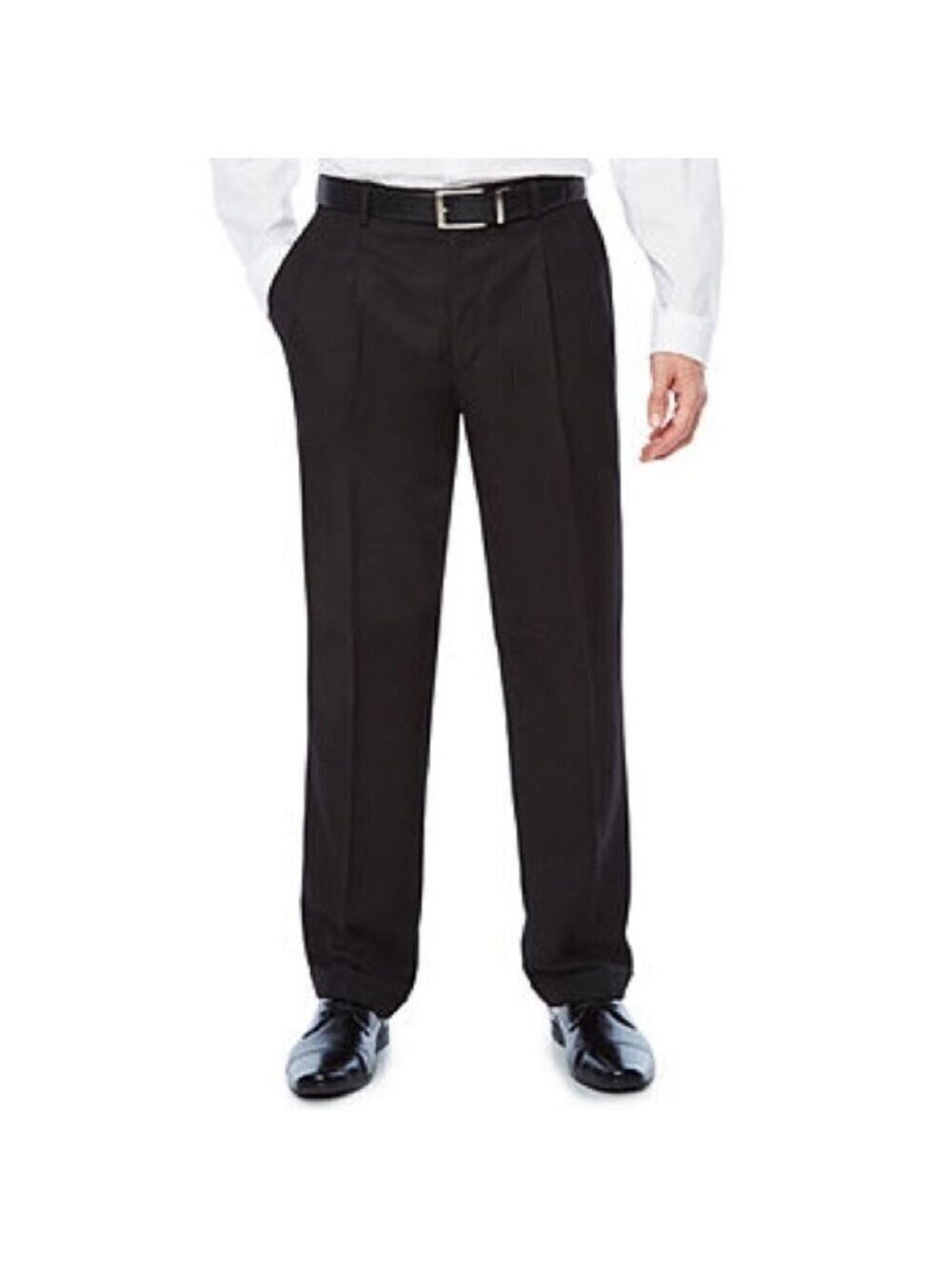 Stafford Men's Wool Black Dress Pants Size 38